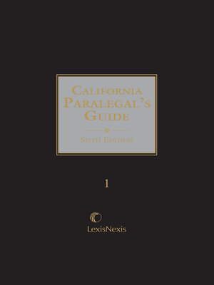 cover image of California Paralegal's Guide